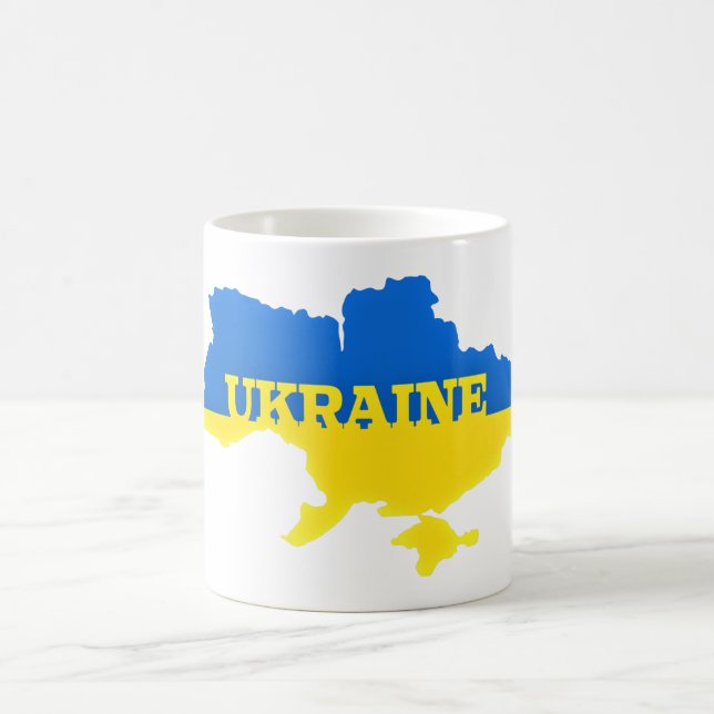 Ukraine - Frieden - ukrainische Flagge - Unterstüt Kaffeetasse (Mittel)