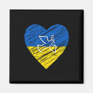 Ukraine Friedens Taube Liebe Stopp Krieg Konflikt  Magnet