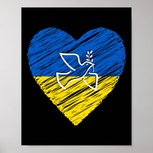 Ukraine Friedens Taube Liebe Stopp Krieg Konflikt  Poster