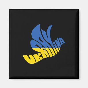 Ukraine-Friedens-Taube-Wortkunst - Ukrainischer St Magnet