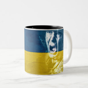 Ukraine Friedenssoldat im Krieg Zweifarbige Tasse