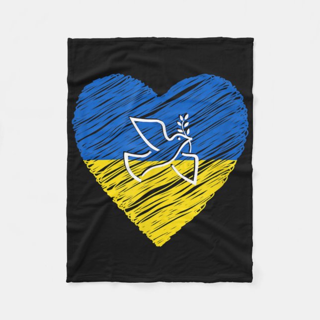 Ukraine Friedenstaube-Liebe beendet Kriegskonflikt Fleecedecke (Vorderseite)