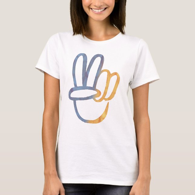 Ukraine - FRIEDENSymbol gegen die Unterdrückung de T-Shirt (Vorderseite)