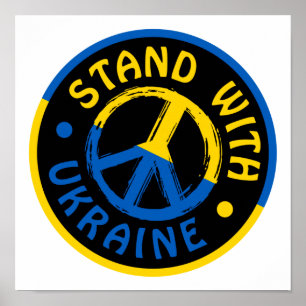 Ukraine - Friedenszeichen für Ukraine Poster