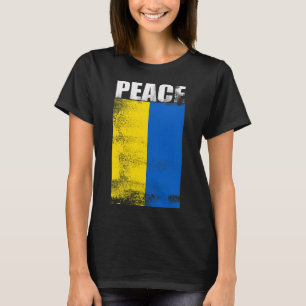 Ukraine Für Männer Flagge Frieden Steht Mit Unkrai T-Shirt