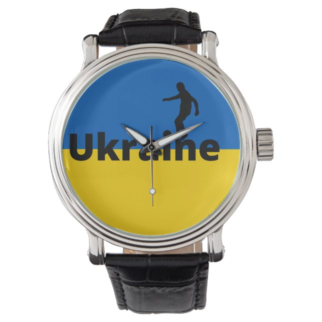 Ukraine Fußball Armbanduhr (Vorderseite)