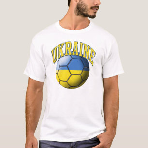 Ukraine-Fußball-Ball-T - Shirt
