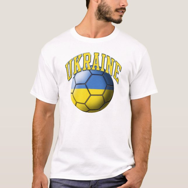 Ukraine-Fußball-Ball-T - Shirt (Vorderseite)