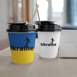 Ukraine Fußball Pappbecher