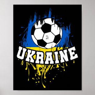 Ukraine Fußball Ukrainischer Fußball Ukraine Futbo Poster