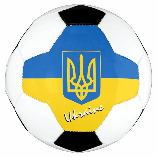 Ukraine Fußball und Ukrainische Flagge / Sport (Vorderseite)