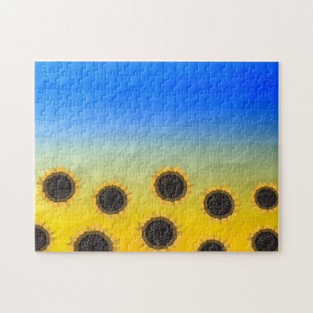 Ukraine Gelbe Geometrie Maschenmuster Blume (Horizontal)