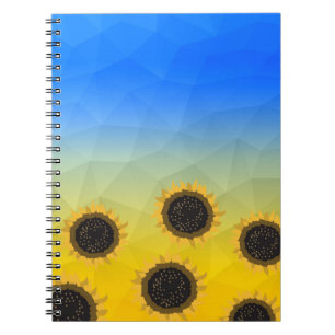 Ukraine Gelbe Geometrie Maschenmuster Blume Notizblock