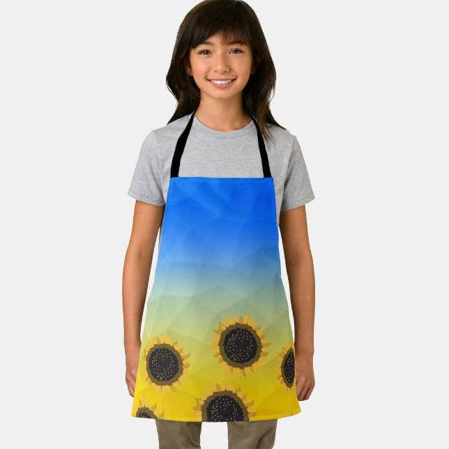 Ukraine Gelbe Geometrie Maschenmuster Blume Schürze (Insitu)