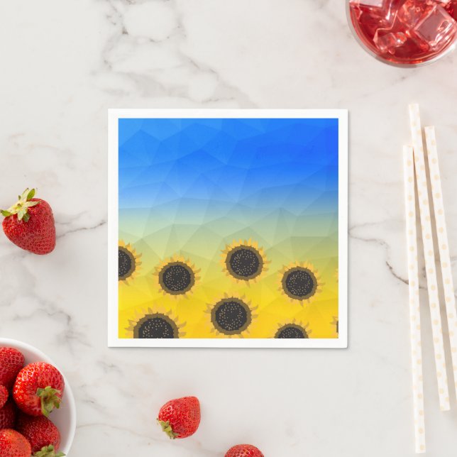 Ukraine Gelbe Geometrie Maschenmuster Blume Serviette (Beispiel)