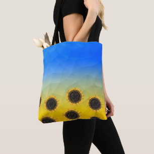 Ukraine Gelbe Geometrie Maschenmuster Blume Tasche
