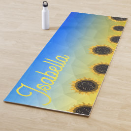 Ukraine Geometrie Mesh Sonnenblumen Individuelle N Yogamatte