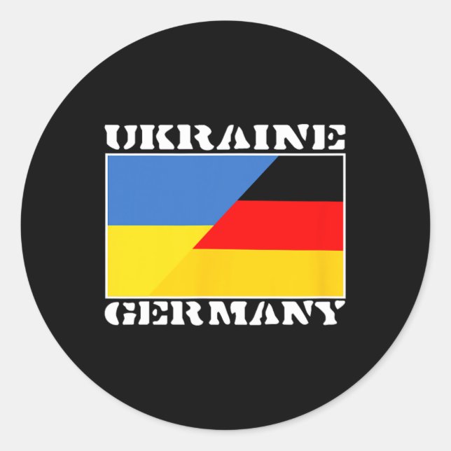 Ukraine Germany  Runder Aufkleber (Vorderseite)