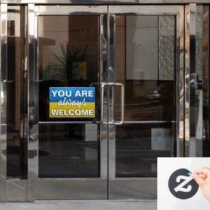 Ukraine Glitter Sie sind immer willkommen Store  Fensteraufkleber