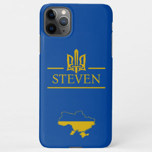Ukraine Goldener Schriftart Name iPhone 11Pro Max Hülle