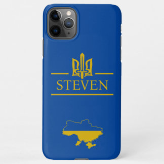 Ukraine Goldener Schriftart Name iPhone 11Pro Max Hülle