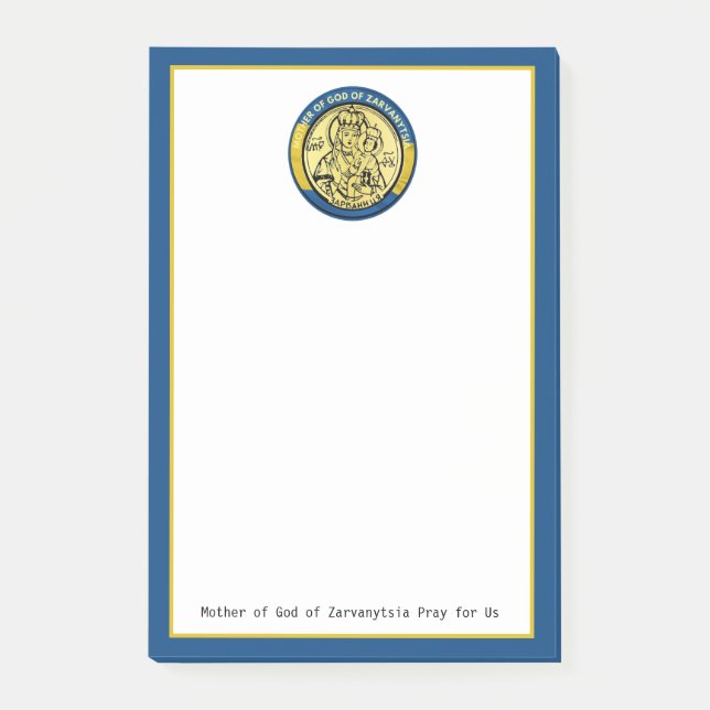UKRAINE GOTTERMUTTER VON ZARVANYTSIA RELIGIOUS  POST-IT KLEBEZETTEL (Vorderseite)