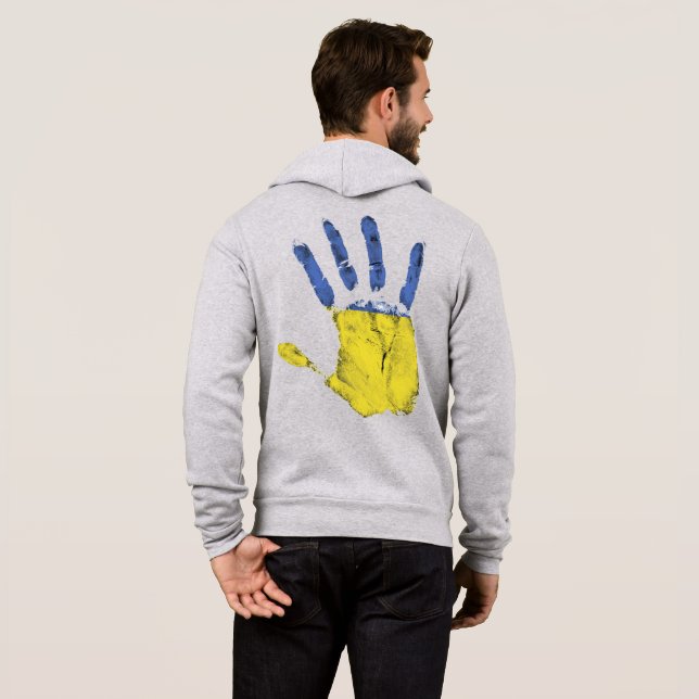Ukraine-Hand Hoodie (Schwarz voll)