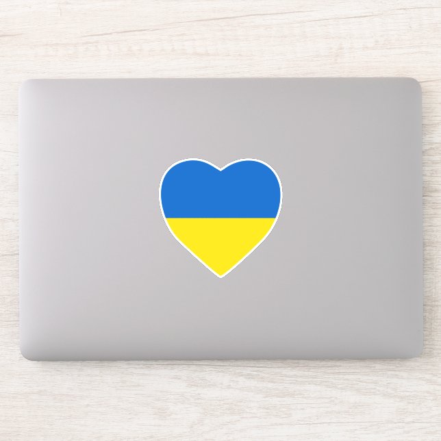 Ukraine Herz Aufkleber (Computer)