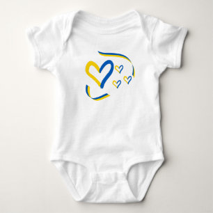 Ukraine Herz Baby Bodysuit Strampler