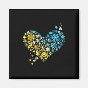 Ukraine Herz Liebe Frieden Hoffnung Frühling Blume Magnet