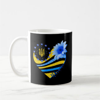 Ukraine Herz Sonnenblume Ukraine Symbol Ich stehe  Kaffeetasse