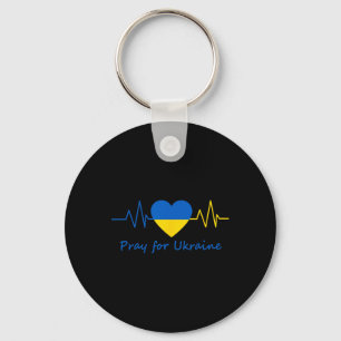 Ukraine Herzschlag Bete Für Ukraine Stolz Flagge F Schlüsselanhänger