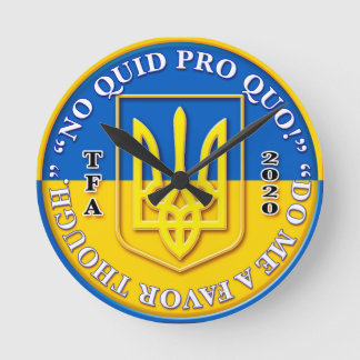 Ukraine horloge murale "No Quid Pro Quo"