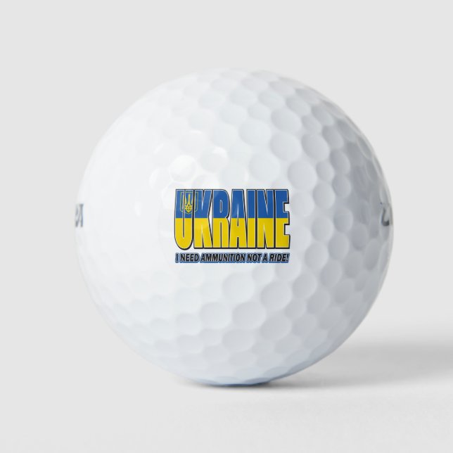 Ukraine-I-Not-Ammo Golfball (Vorderseite)