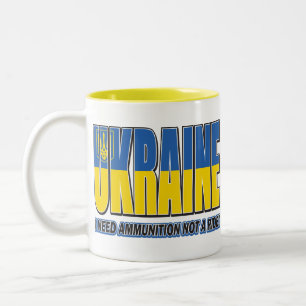 Ukraine-I-Not-Ammo Zweifarbige Tasse