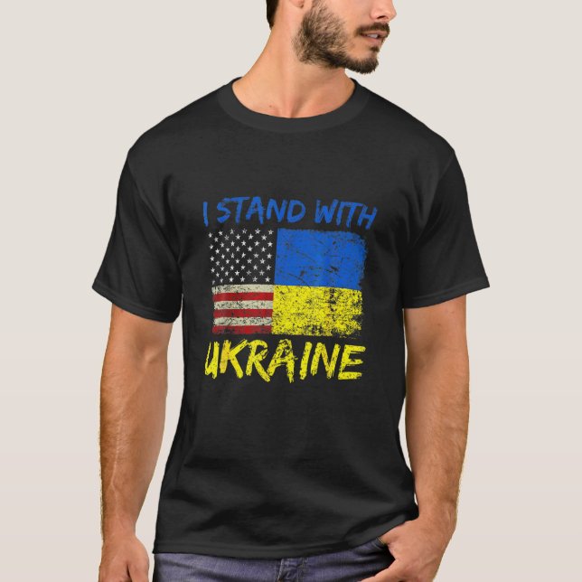 Ukraine I Stand With Ukraine T-Shirt (Vorderseite)
