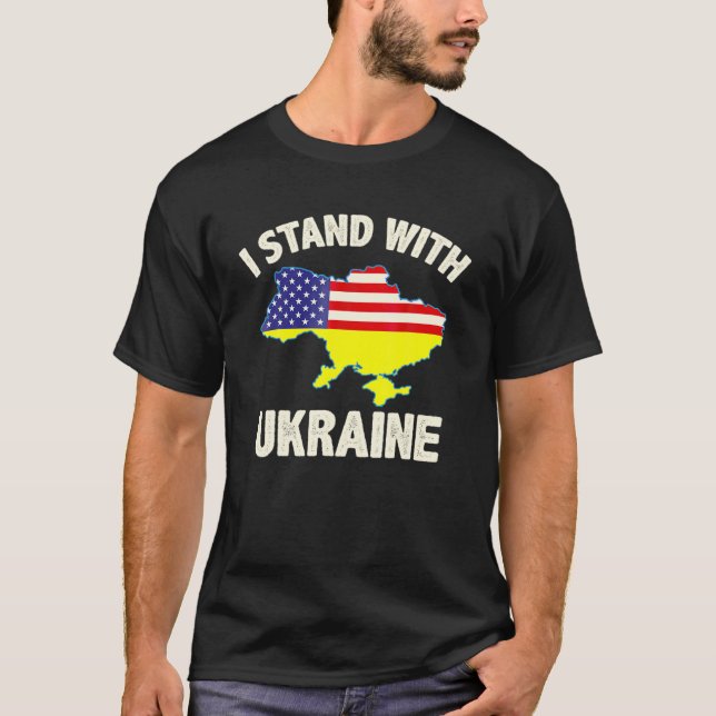 Ukraine I Stand With Ukraine T-Shirt (Vorderseite)