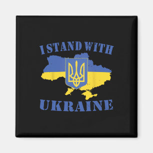 Ukraine Ich stehe mit Ukraine Shirt Ukrainische Fl Magnet