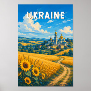 Ukraine-Illustration Reise Kunst Vintage Poster