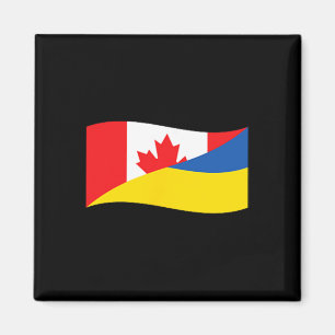 Ukraine Kanada Doppelflagge Einheit Patriotisches Magnet