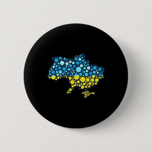 Ukraine Karte Blau Gelb Ukraine-Flagge Moderne Kun Button