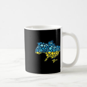 Ukraine Karte Blau Gelb Ukraine-Flagge Moderne Kun Kaffeetasse