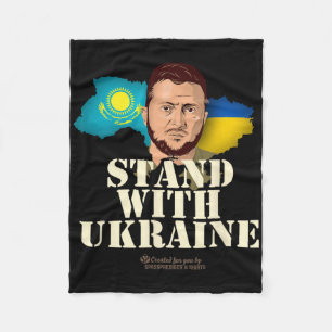 Ukraine Kasachstan Wolodymyr Selenskyj Steht mit d Fleecedecke