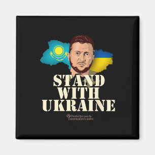Ukraine Kasachstan Wolodymyr Selenskyj Steht mit d Magnet
