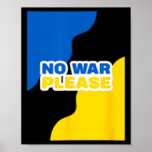 Ukraine Kein Krieg Bitte Frieden Mit Ukrainischer Poster
