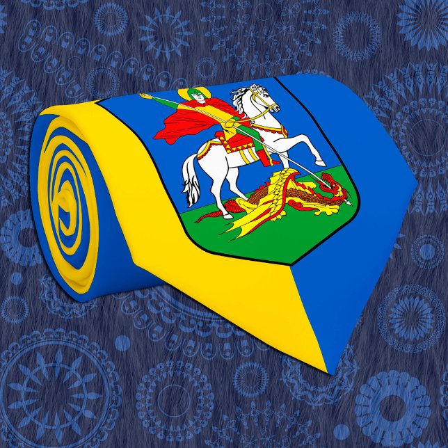 Ukraine & Kiewer Wappen, Ritterhirte / У к р а ї н Krawatte (Von Creator hochgeladen)