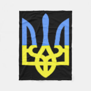 Ukraine Kraut Blau Und Gelbe Ukrainische Flagge Ta Fleecedecke
