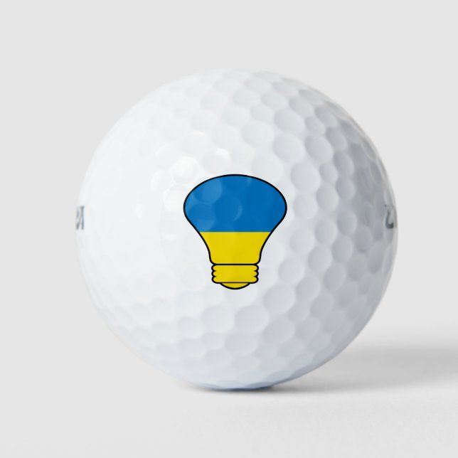 Ukraine Lampe, stehen mit Ukraine T - Shirt Golfball (Vorderseite)