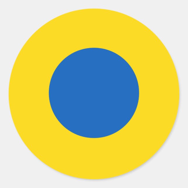 Ukraine-Länderflagge Rundkreiszeichen Runder Aufkleber (Vorderseite)