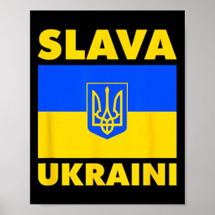 Ukraine Landesflagge Stolz Slava Ukraini  Poster